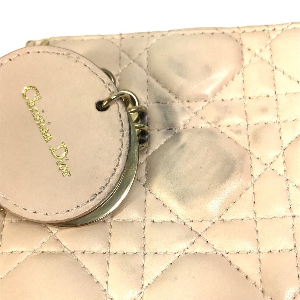 CHRISTIAN DIOR Cream Leather Shoulder Bag - Picture 15 of 16